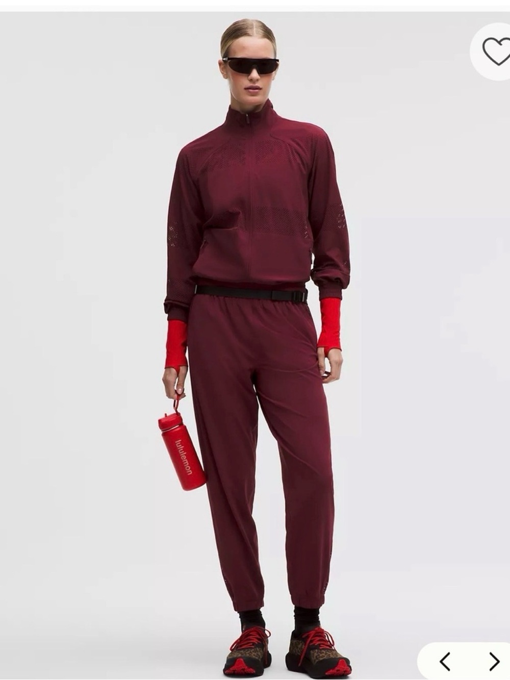 lululemon athletica Maroon Track Zip Up Jacket